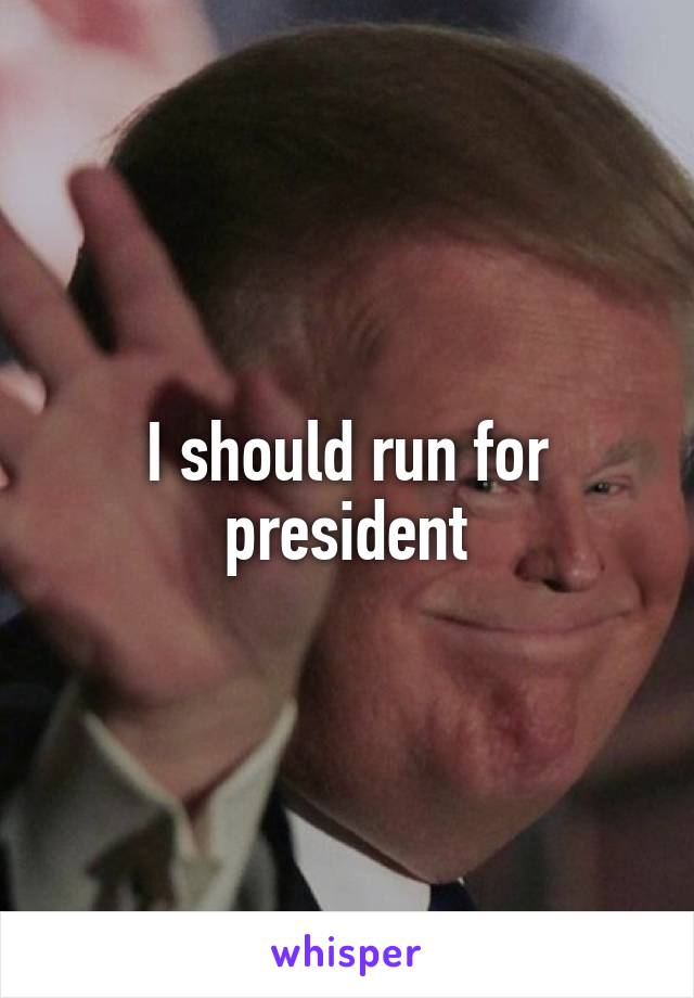 I should run for president