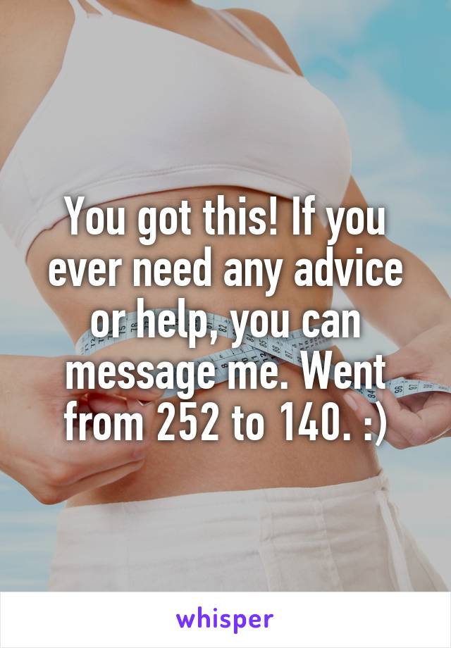 You got this! If you ever need any advice or help, you can message me. Went from 252 to 140. :)