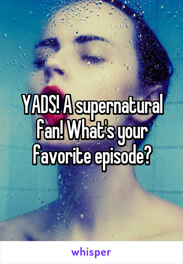 YADS! A supernatural fan! What's your favorite episode?