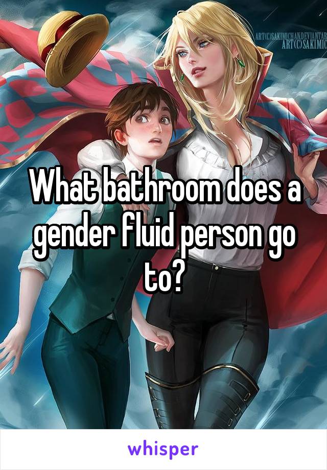 What bathroom does a gender fluid person go to?