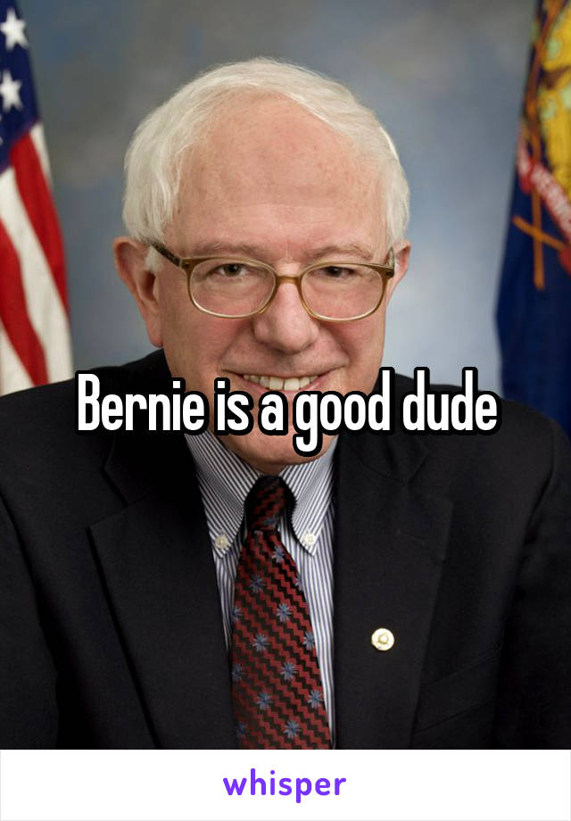 Bernie is a good dude