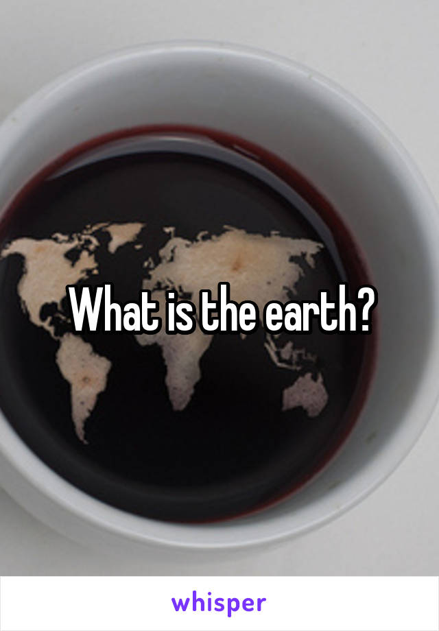 What is the earth?