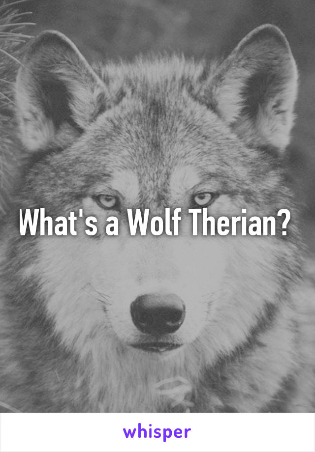 What's a Wolf Therian? 