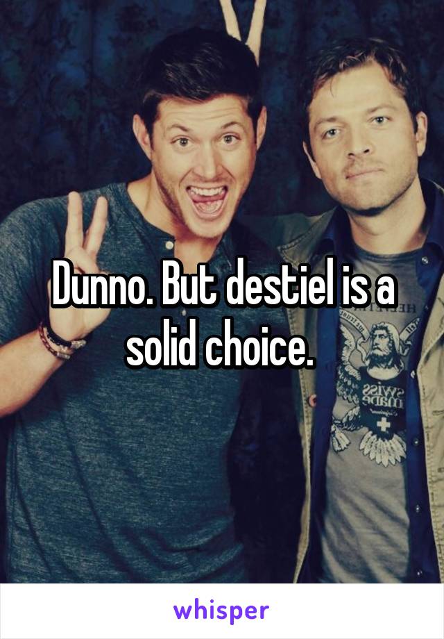 Dunno. But destiel is a solid choice. 