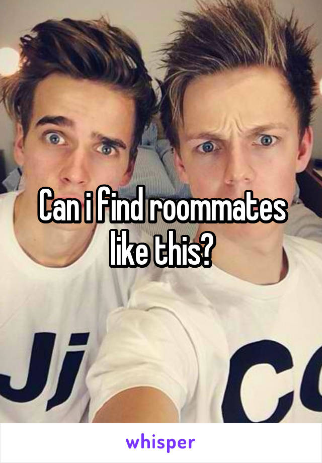 Can i find roommates like this?