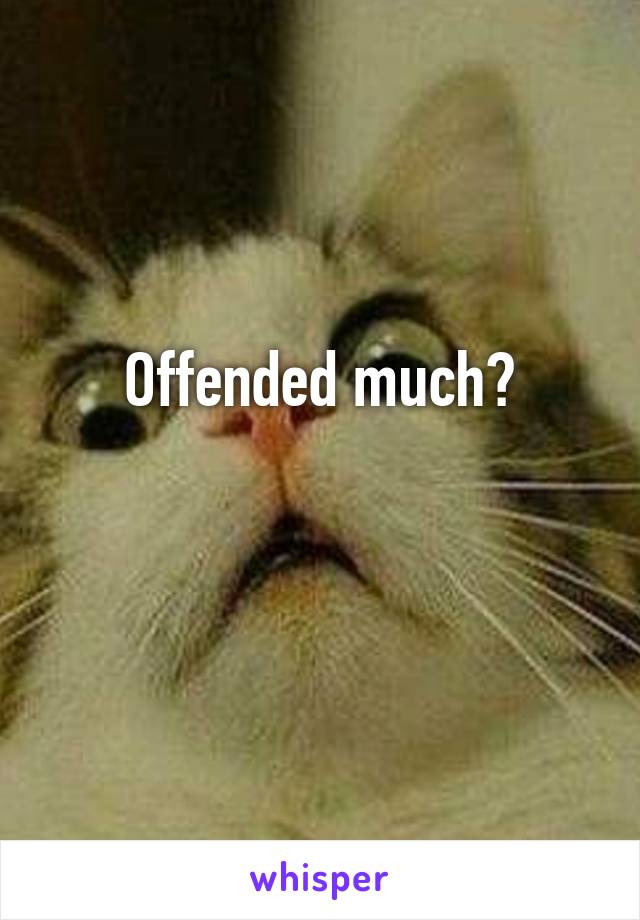 Offended much?

