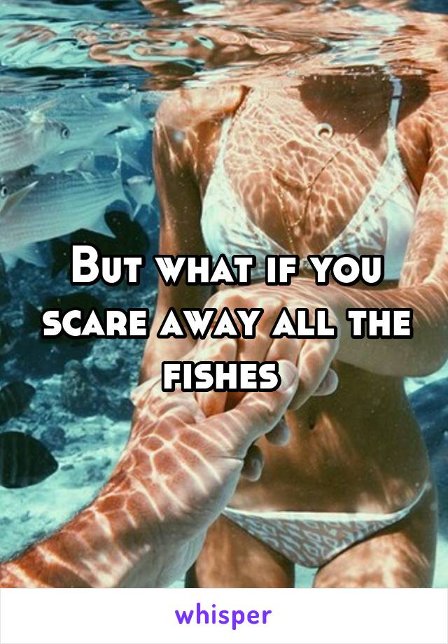 But what if you scare away all the fishes 