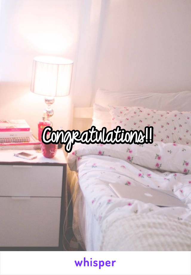 Congratulations!!