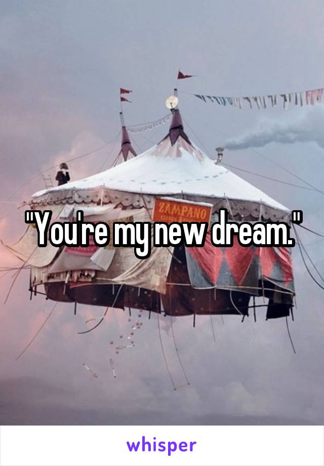 "You're my new dream."