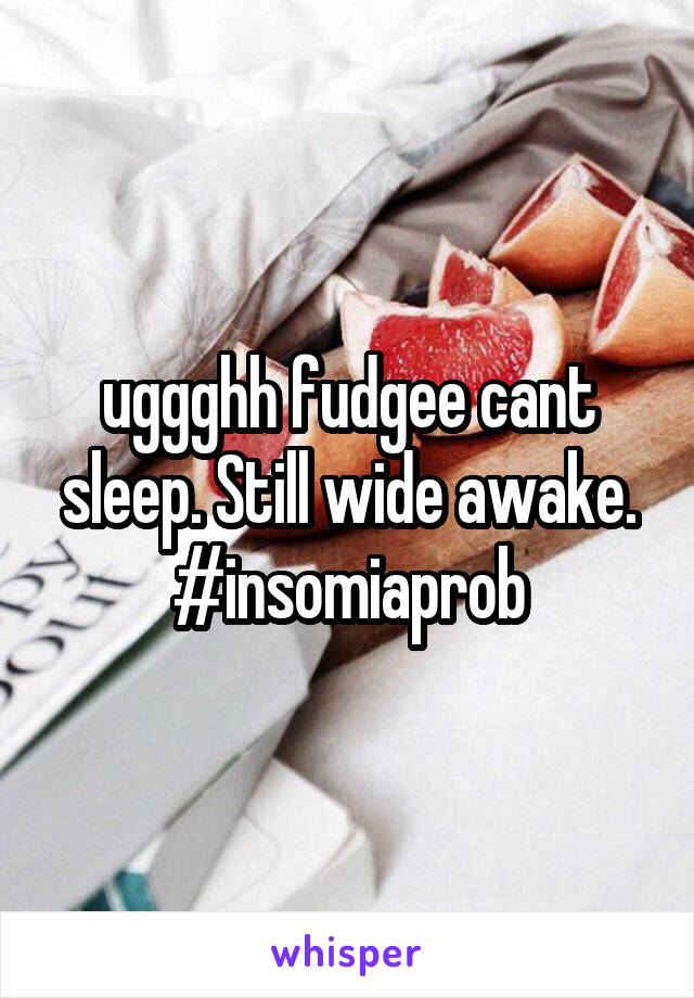 uggghh fudgee cant sleep. Still wide awake. #insomiaprob