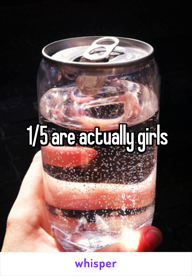 1/5 are actually girls