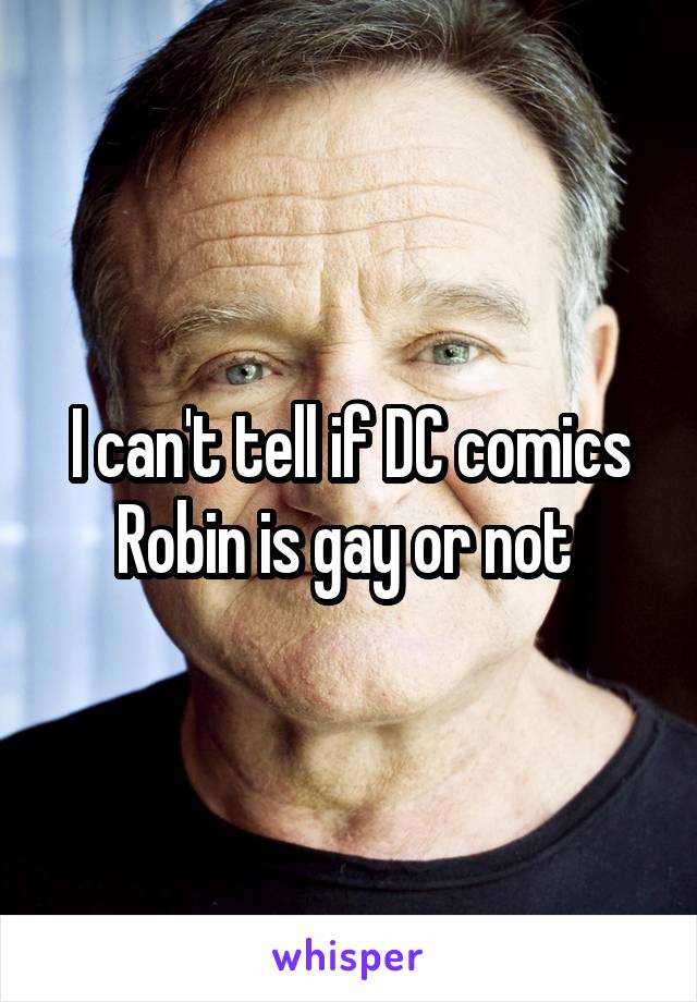 I can't tell if DC comics Robin is gay or not 