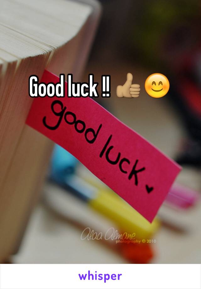 Good luck !! 👍🏽😊