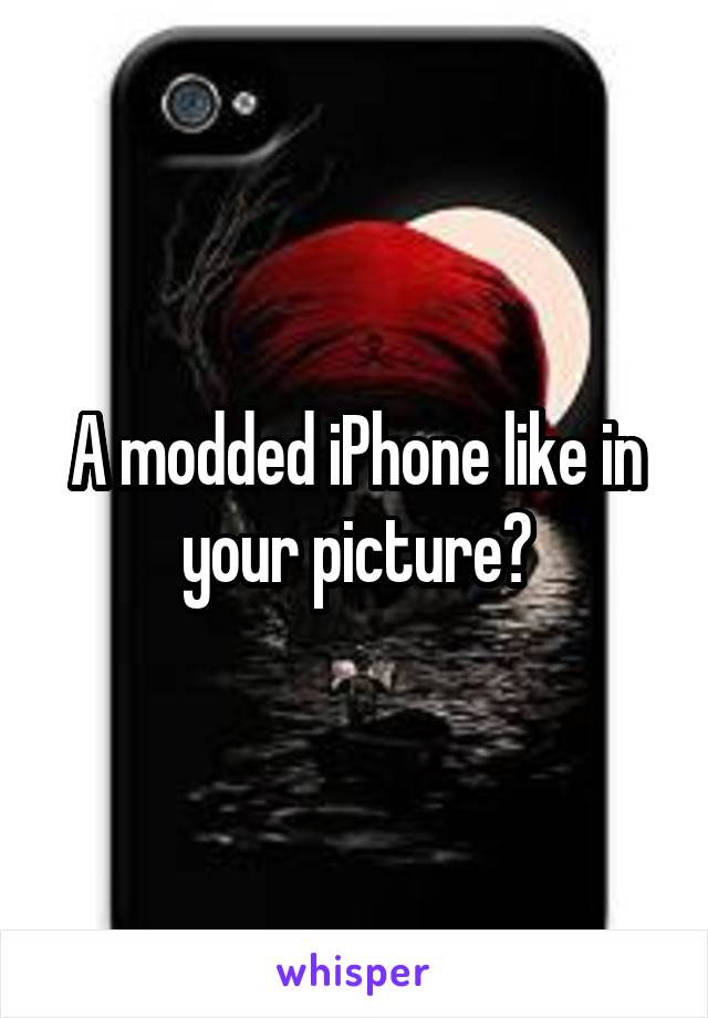 A modded iPhone like in your picture?