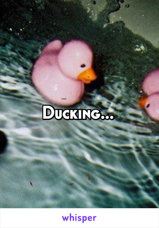 Ducking... 