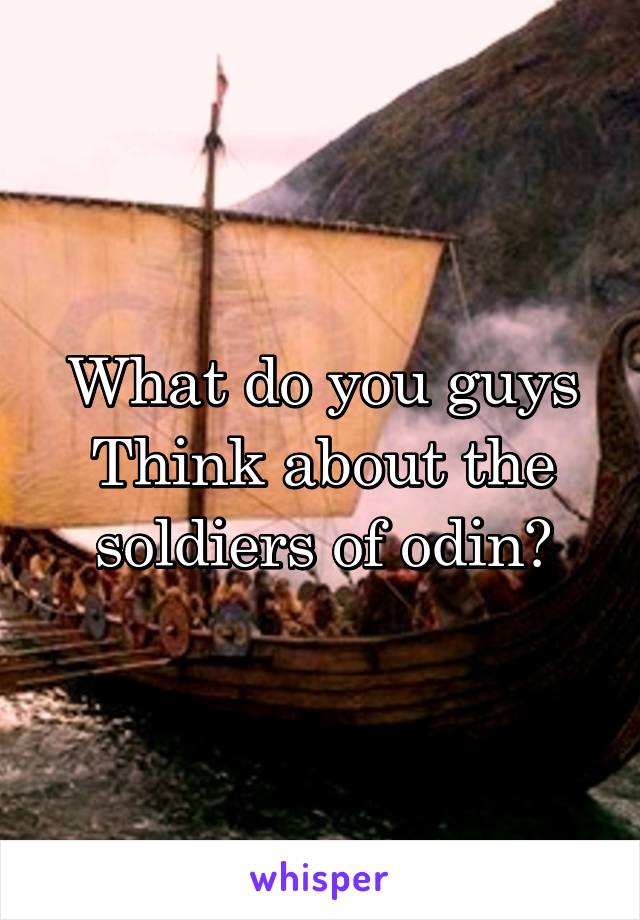 What do you guys Think about the soldiers of odin?