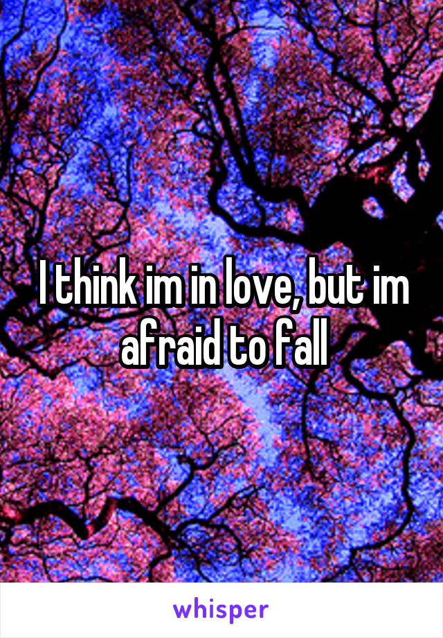 I think im in love, but im afraid to fall