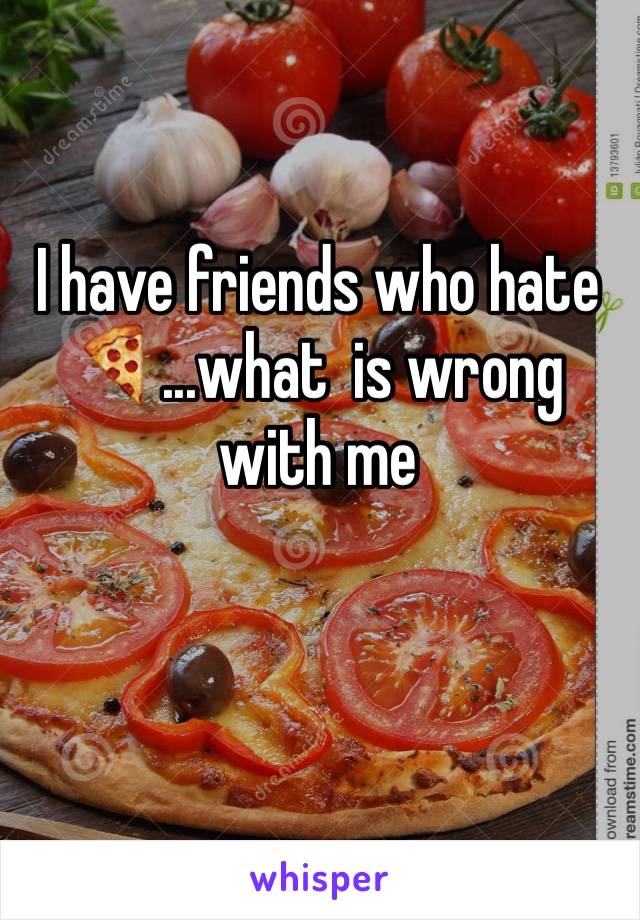 I have friends who hate 🍕...what  is wrong with me