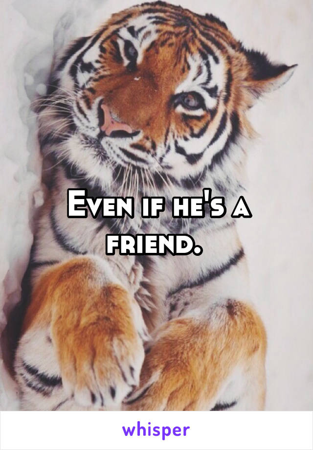 Even if he's a friend. 