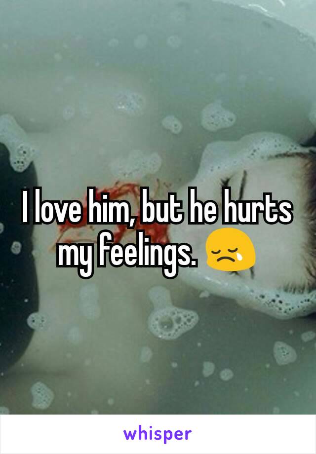 I love him, but he hurts my feelings. 😢