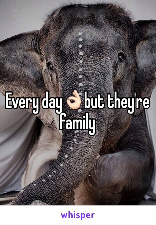 Every day👌🏻but they're family 