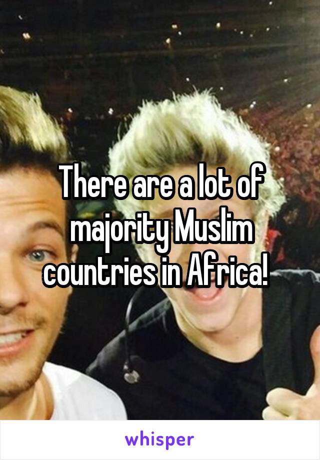 There are a lot of majority Muslim countries in Africa!  