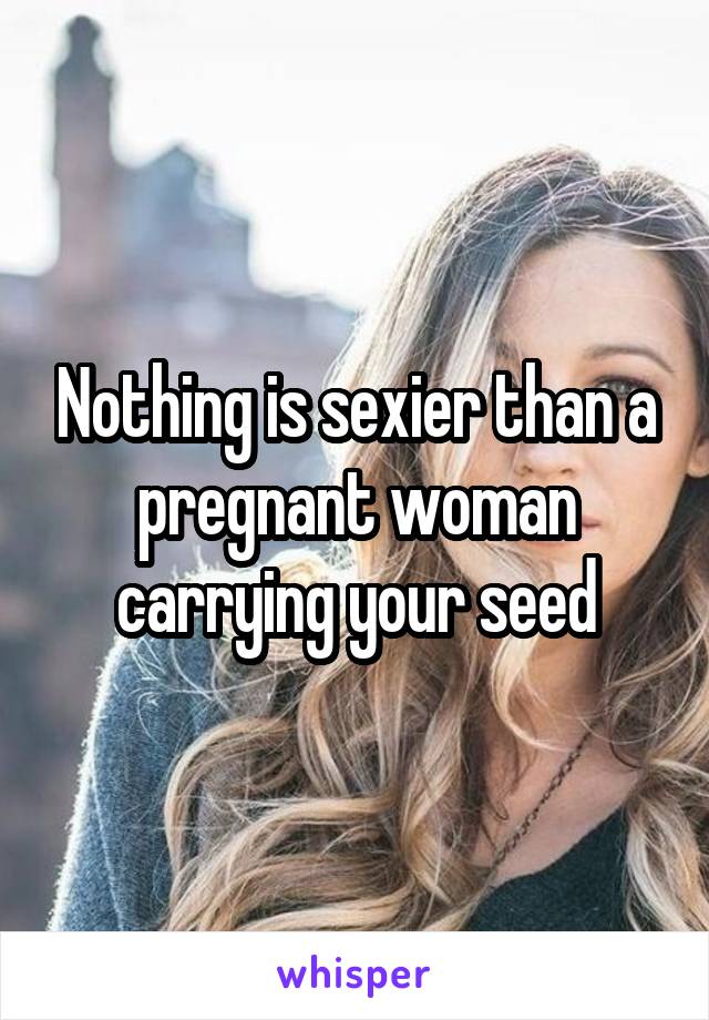 Nothing is sexier than a pregnant woman carrying your seed