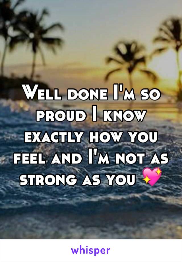 Well done I'm so proud I know exactly how you feel and I'm not as strong as you 💖