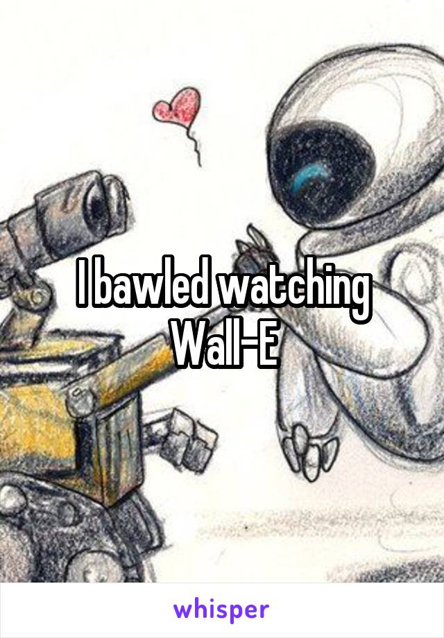 I bawled watching Wall-E