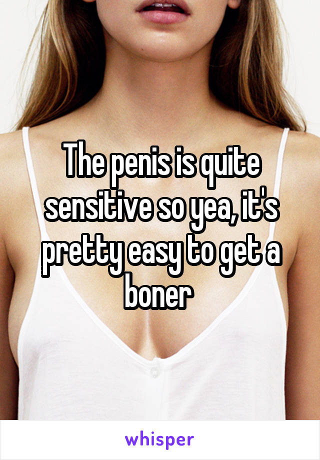 The penis is quite sensitive so yea, it's pretty easy to get a boner 