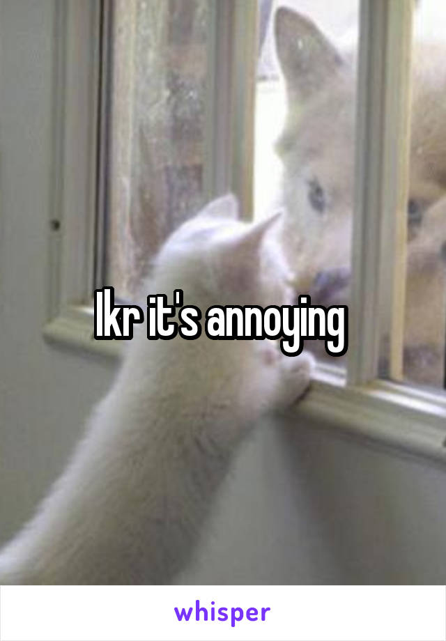 Ikr it's annoying 