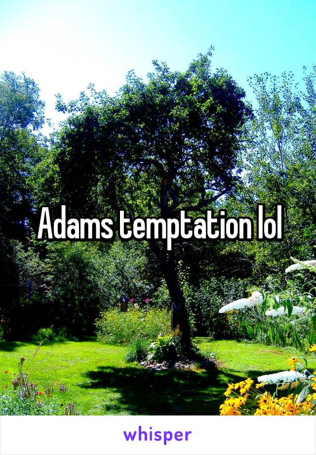 Adams temptation lol