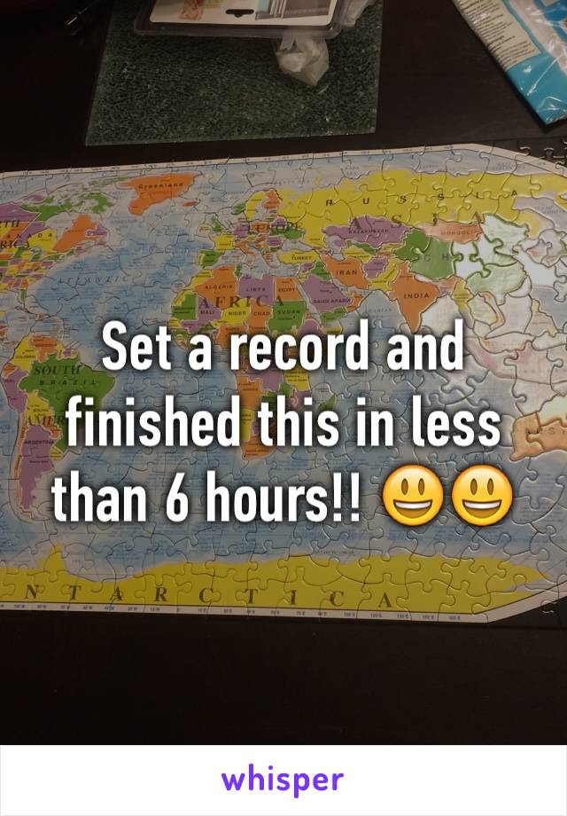Set a record and finished this in less than 6 hours!! 😃😃