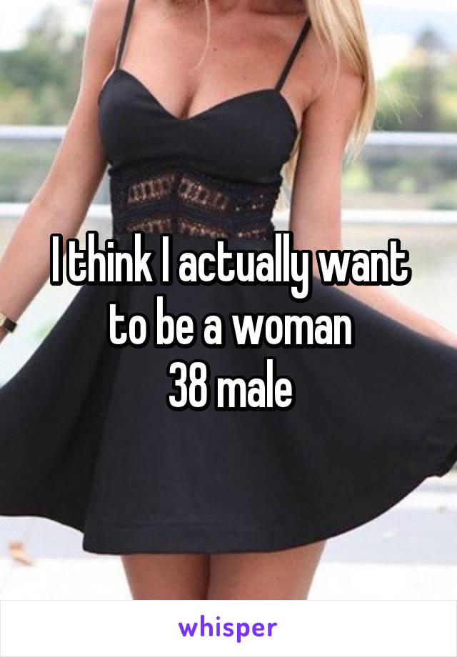 I think I actually want to be a woman
38 male