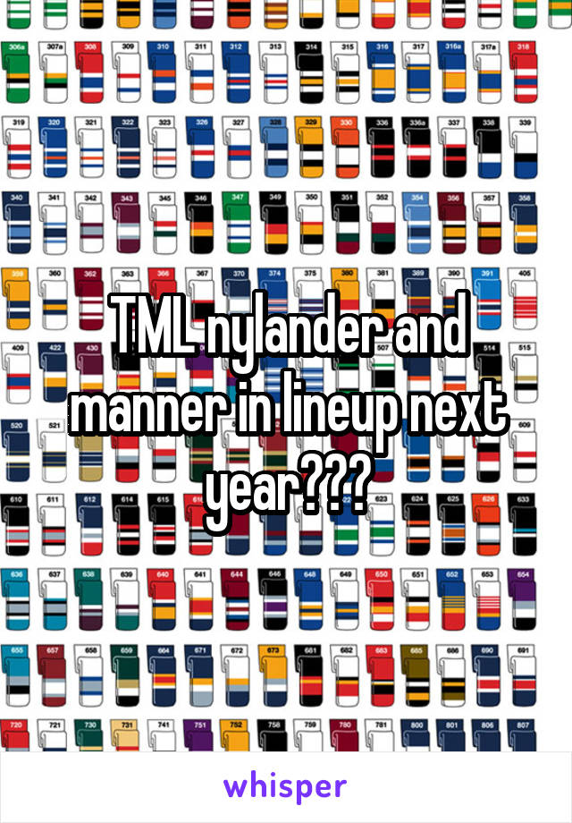 TML nylander and manner in lineup next year???