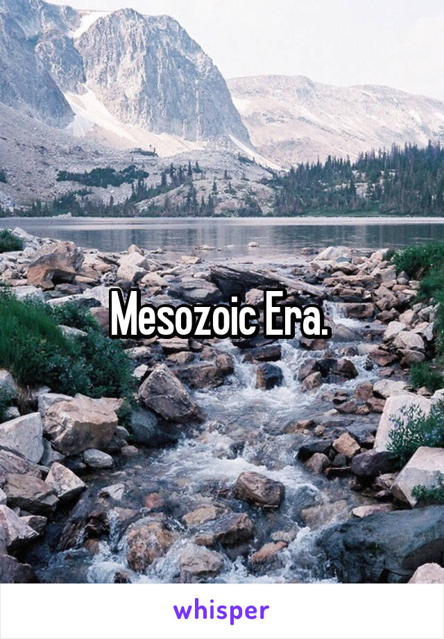 Mesozoic Era. 