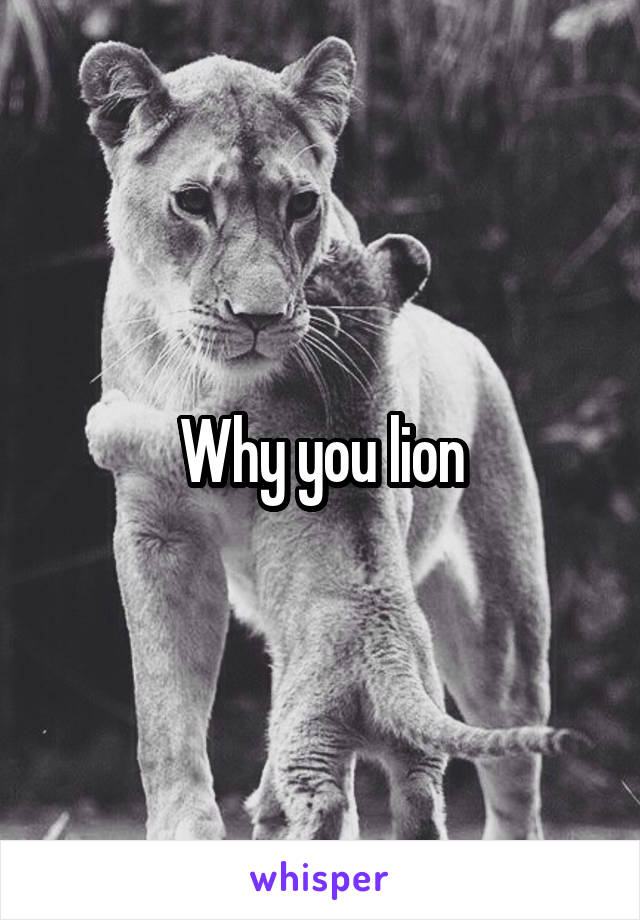Why you lion