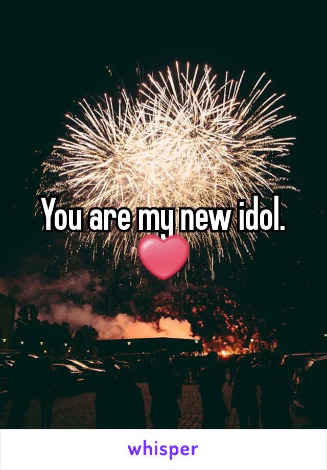 You are my new idol.❤