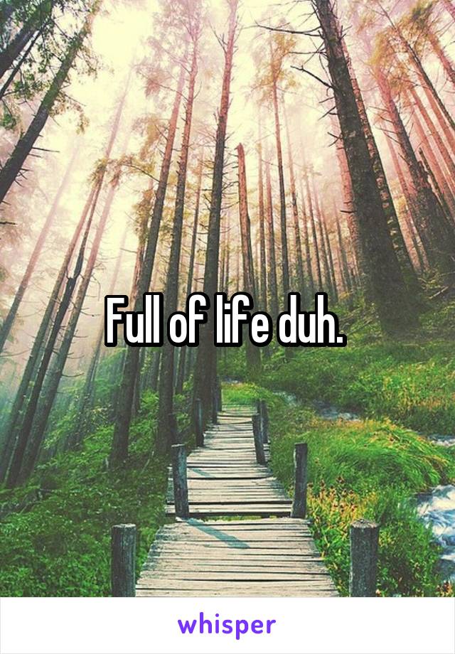 Full of life duh. 