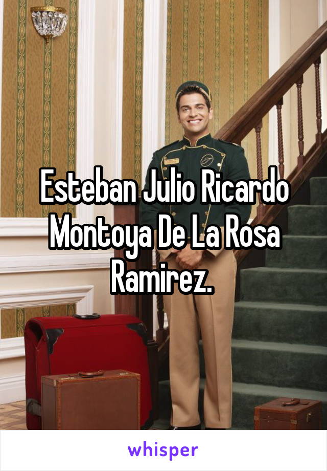 Esteban Julio Ricardo Montoya De La Rosa Ramirez. 