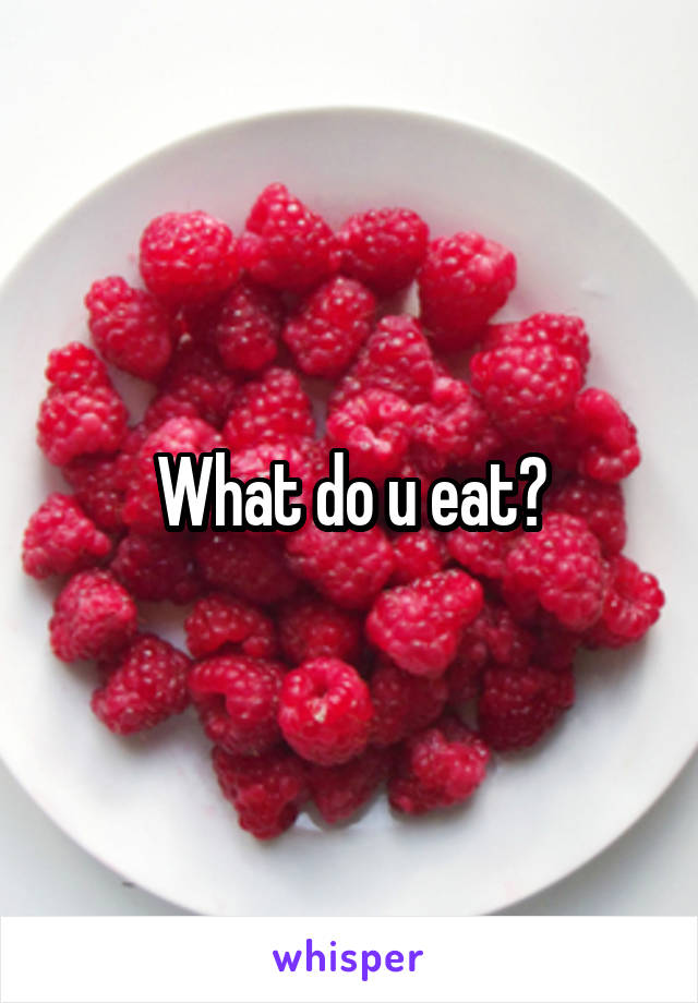 What do u eat?