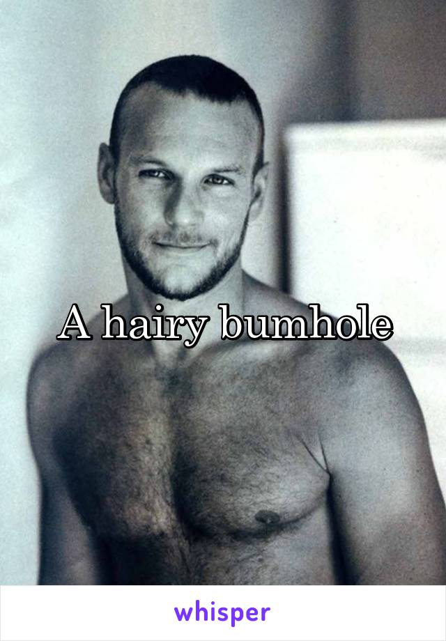 A hairy bumhole