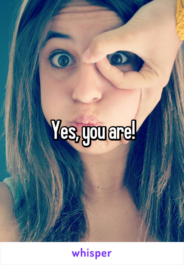 Yes, you are!