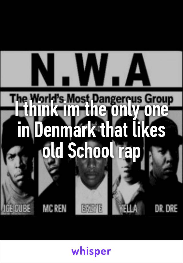 I think im the only one in Denmark that likes old School rap