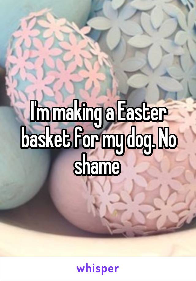 I'm making a Easter basket for my dog. No shame 