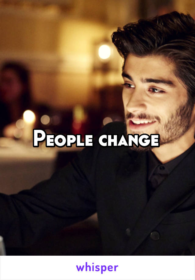 People change 