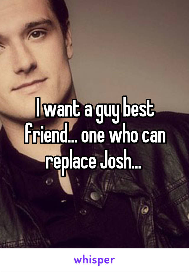 I want a guy best friend... one who can replace Josh... 