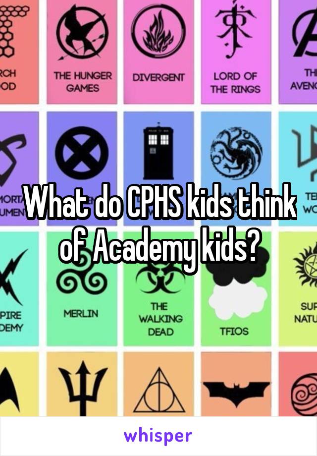 What do CPHS kids think of Academy kids?