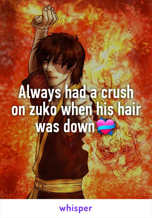 Always had a crush on zuko when his hair was down💝