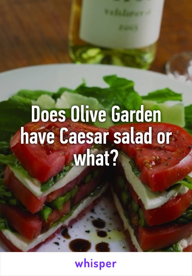 Does Olive Garden have Caesar salad or what?